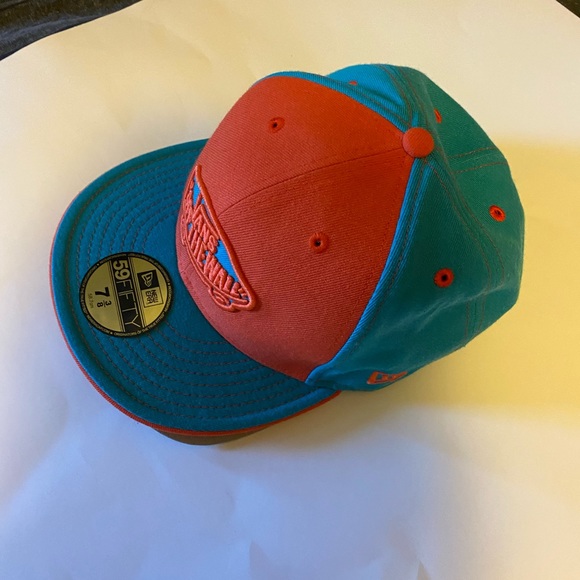 Vans Baseball Hat | Size  7 3/8 | 58.7 cm Orange/Teal NWT - approx 22” head - Picture 2 of 8